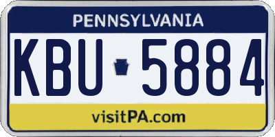 PA license plate KBU5884