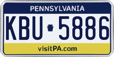 PA license plate KBU5886