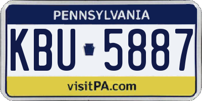 PA license plate KBU5887