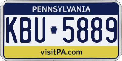 PA license plate KBU5889