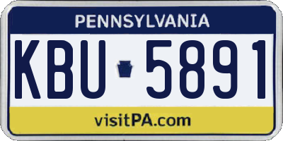 PA license plate KBU5891