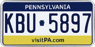 PA license plate KBU5897