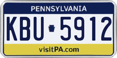 PA license plate KBU5912