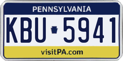 PA license plate KBU5941