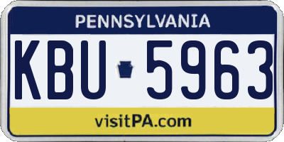 PA license plate KBU5963