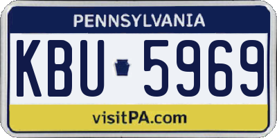 PA license plate KBU5969