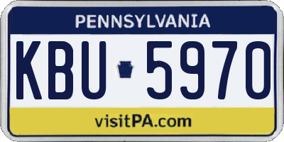 PA license plate KBU5970