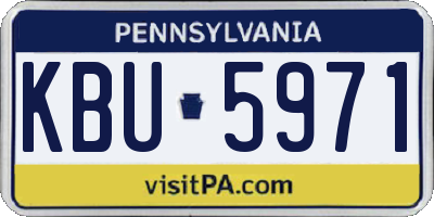 PA license plate KBU5971