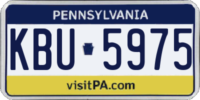 PA license plate KBU5975