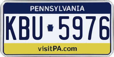 PA license plate KBU5976