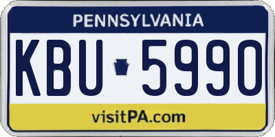 PA license plate KBU5990