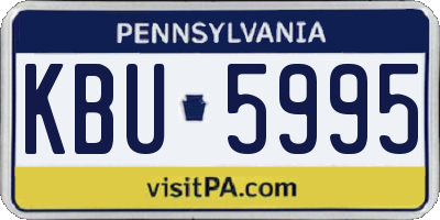 PA license plate KBU5995