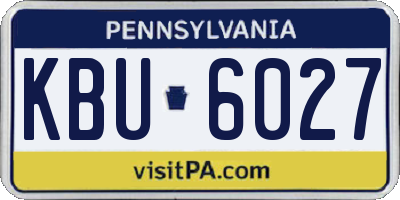PA license plate KBU6027