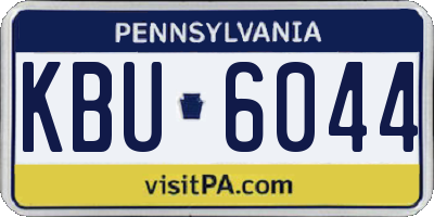 PA license plate KBU6044