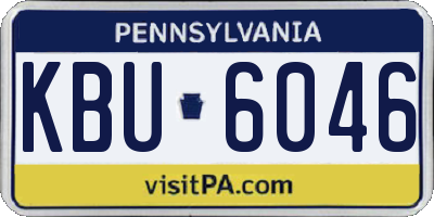 PA license plate KBU6046