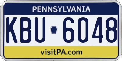 PA license plate KBU6048
