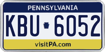 PA license plate KBU6052