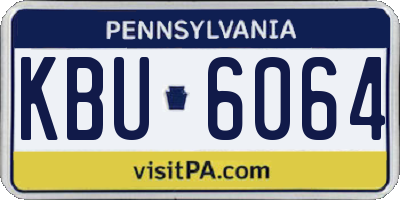 PA license plate KBU6064