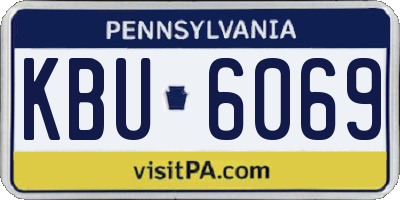 PA license plate KBU6069