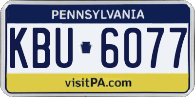 PA license plate KBU6077