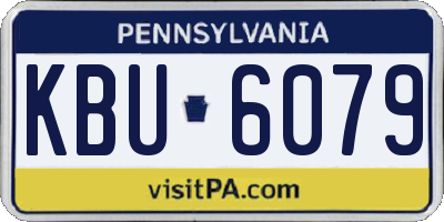 PA license plate KBU6079