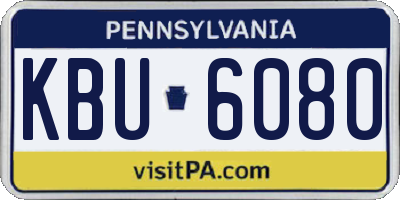 PA license plate KBU6080