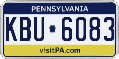 PA license plate KBU6083