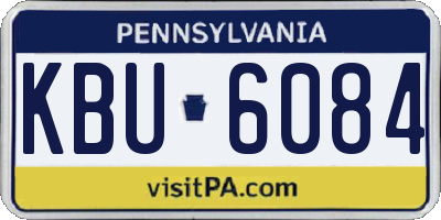 PA license plate KBU6084