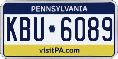 PA license plate KBU6089