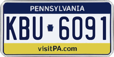 PA license plate KBU6091