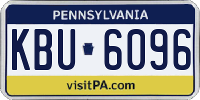 PA license plate KBU6096