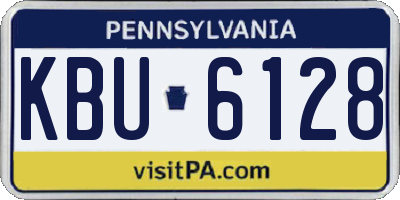 PA license plate KBU6128