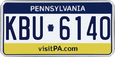 PA license plate KBU6140