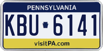 PA license plate KBU6141