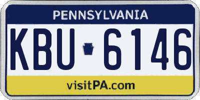 PA license plate KBU6146