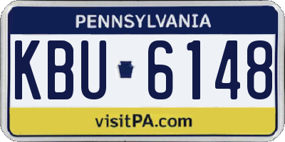 PA license plate KBU6148