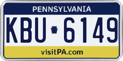 PA license plate KBU6149