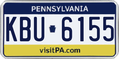 PA license plate KBU6155