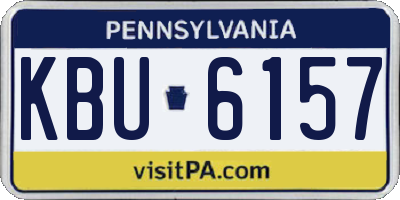 PA license plate KBU6157