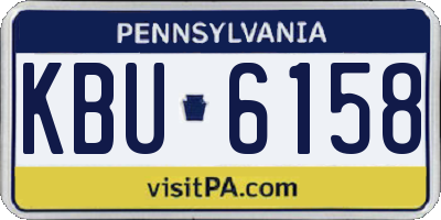 PA license plate KBU6158