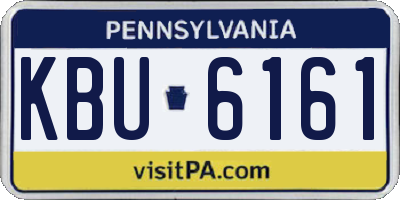 PA license plate KBU6161