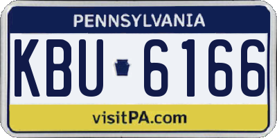 PA license plate KBU6166