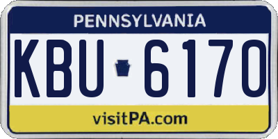 PA license plate KBU6170