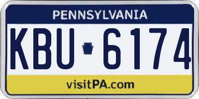PA license plate KBU6174