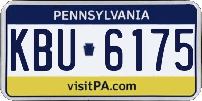PA license plate KBU6175