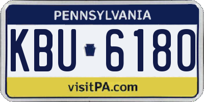 PA license plate KBU6180