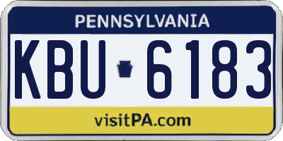 PA license plate KBU6183
