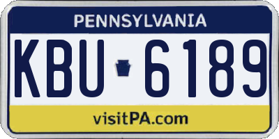 PA license plate KBU6189