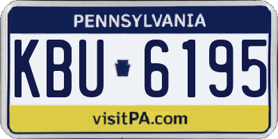 PA license plate KBU6195