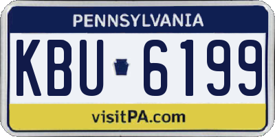 PA license plate KBU6199